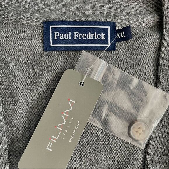 NWT Paul Fredrick Tailored Fit Merino Wool Sweater Vest Quiet Luxury Old Money - Picture 7 of 9